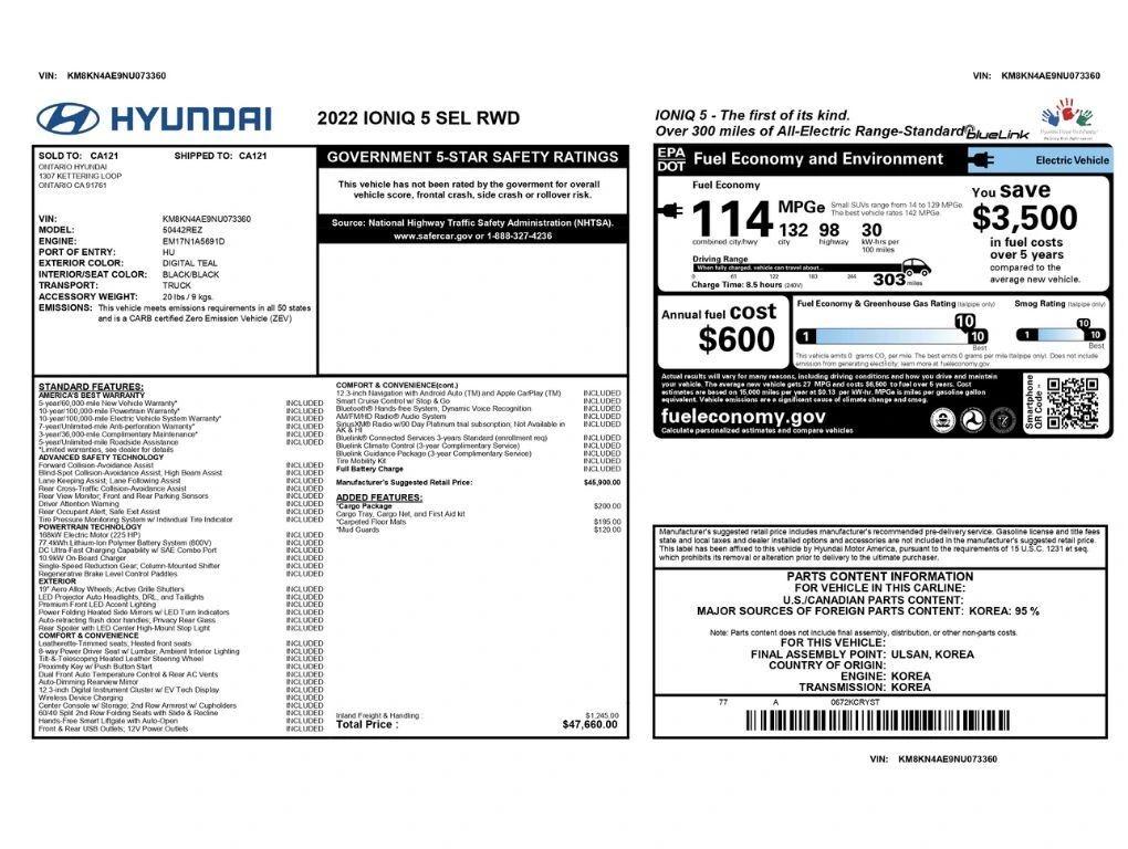hyundai ioniq 5 2022 KM8KN4AE9NU073360 image hyundai ioniq 5 2022 KM8KN4AE9NU073360 image